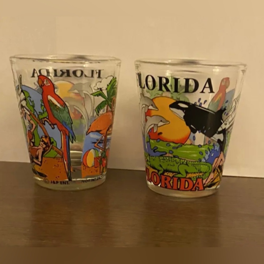 Shot glasses from Florida. Set Of 2